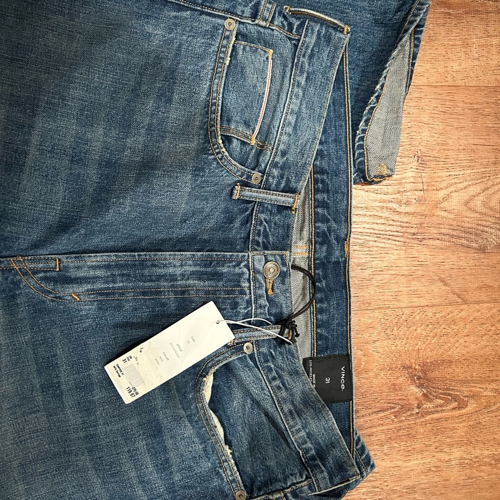 Vince Blue Denim Cropped Ankle Jeans